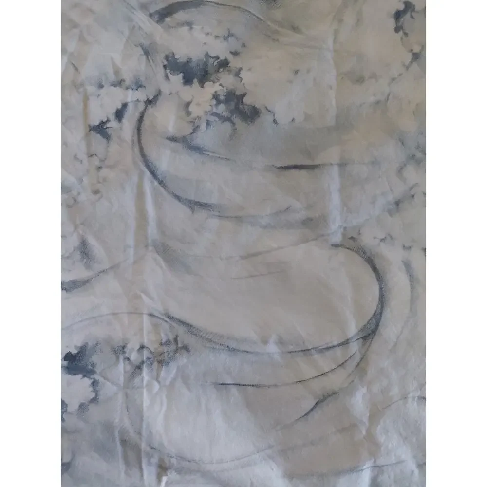 Pottery Barn Stinson Wave Full Duvet Cover 2 Standard Shams Set Ocean Wave Blue